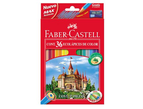 Lpis de cor faber-castell c/ 36 cores hexagonal madeira , Faber castell , 52192 , 7891360580041